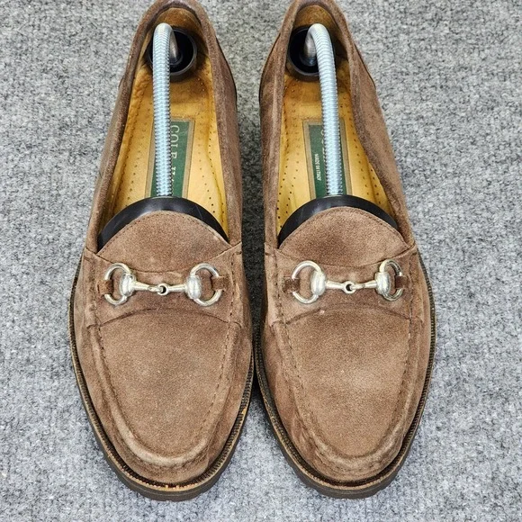 Sophisticated Brown Leather Loafers with Silver Accent Sophisticated Brown Leather Penny Loafers for Business  main image 2